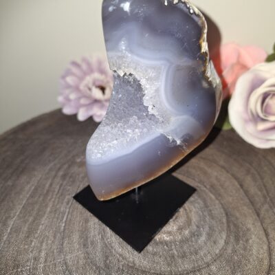 Agaat - Rots op voet Drusy - 455 Gram