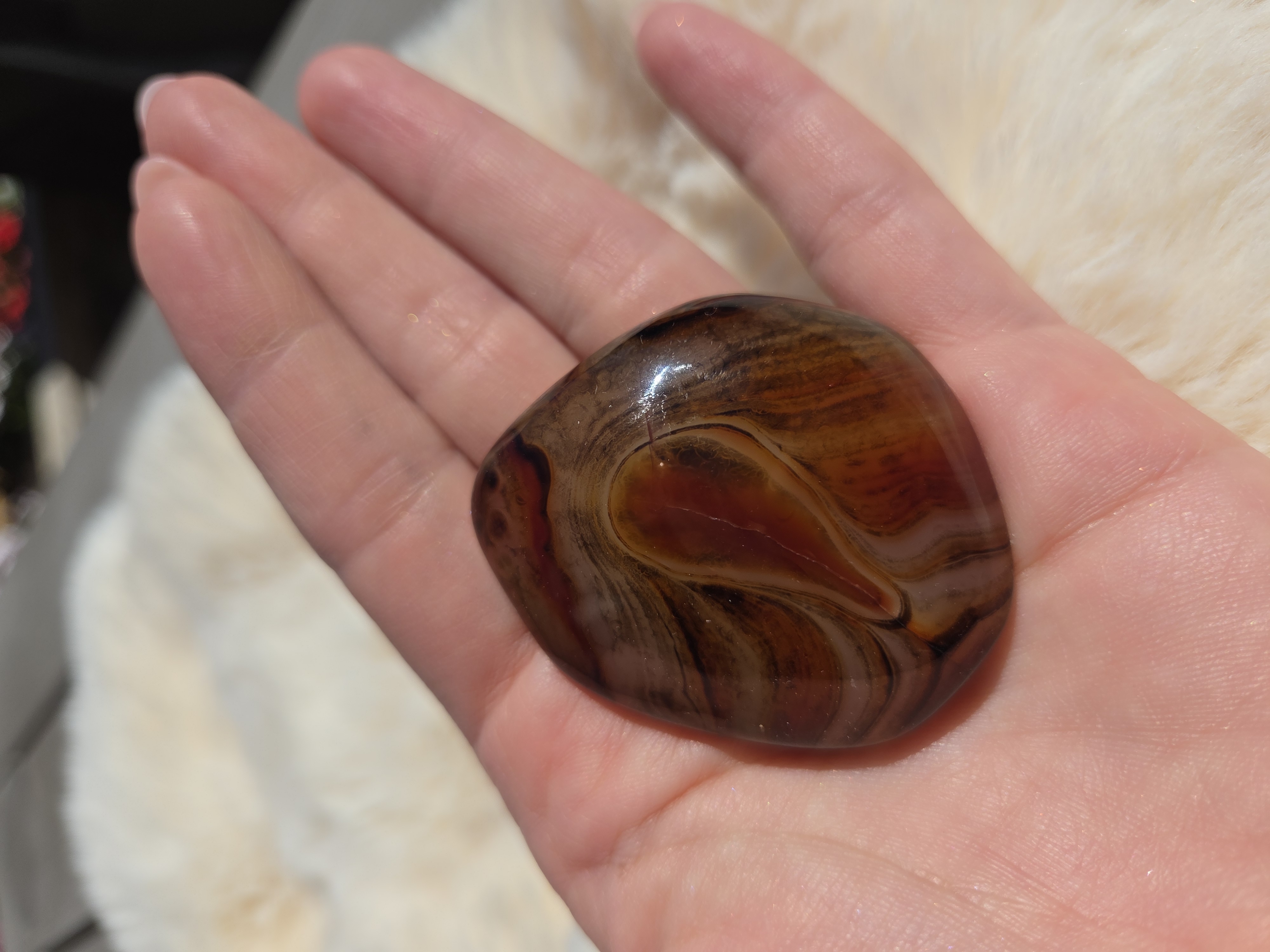 Sardonyx - Handpalmsteen
