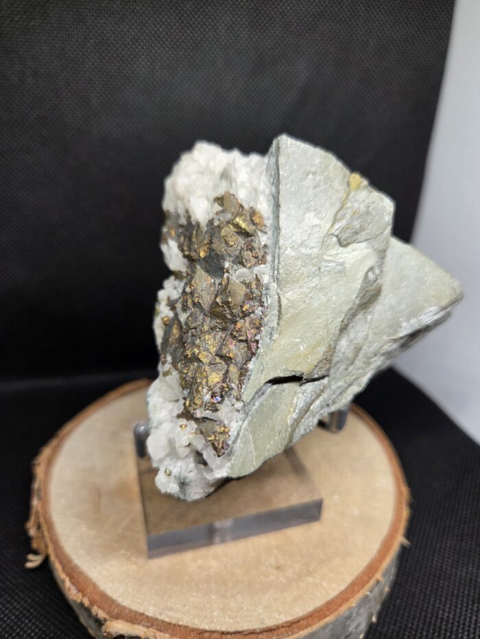 Loodpyriet_pyrietencalciet_spiritsoflife Calciet, Goud Pyriet met Loodpyriet - 260 Gram